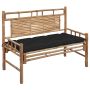 Sodo suoliukas su pagalvėle, 120cm, bambukas (41504+314951)