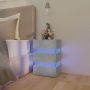 Naktinė spintelė su LED apšvietimu, pilka, 45x35x67cm, mediena