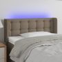 Galvūgalis su LED, taupe spalvos, 83x16x78/88cm, audinys