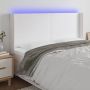 Galvūgalis su LED, baltos spalvos, 163x16x118/128 cm