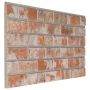 Sienų plokštės 10 pcs Oranžinė 100 x 50 cm EPS putos