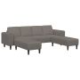 Sofa Šviesiai pilka 250 x 188 x 76 cm Kordūrinis audinys