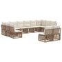 Sodo Sofų Rinkinys 12 pcs Smėlio poliratanas