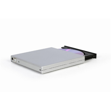 Gembird išorinis optinis diskų įrenginys DVD-USB-021-SV, sidabrinės spalvos, USB 2.0