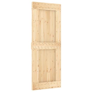Slankios durys NARVIK Natūrali ir juoda 80 x 210 cm (152,5 cm)