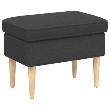 Pėdų staliukas Tamsiai pilka 55 x 35 x 41 cm Bouclé