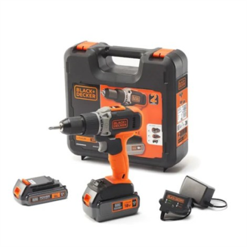 BLACK & DECKER akumuliatorinis gręžtuvas-suktuvas BCD003MEM2K-QW, 18 V, 2,0 Ah, 4,0 Ah