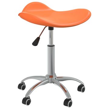 Biuro kėdė, oranžinės spalvos, dirbtinė oda (323690)