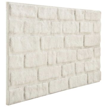 Sienų plokštės 10 pcs Balta 100 x 50 cm EPS putos
