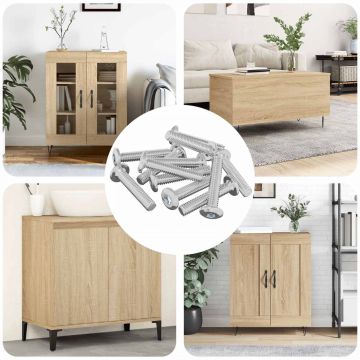 Galvos užrakto varžtas 12 pcs Sidabro M6 x 35 mm Plienas