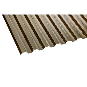 Polikarbonato lakštas 76/18, 1.045 x 2 m. trapecija, bronza