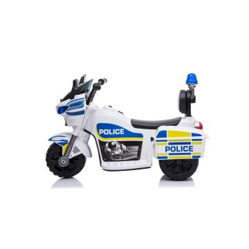 Vaikiškas elektrinis motociklas Police, mėlyna/balta
