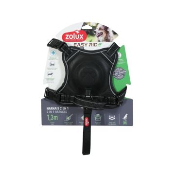 Automatinis pavadėlis Zolux, juodas, 1.3 m