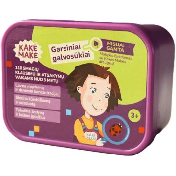 Edukacinis žaislas Kakė Makė Garsiniai galvosūkiai