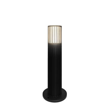 Lauko šviestuvo stulpas Gofre, 7W, GU10, IP44, juodas, 50 cm