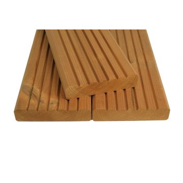 Rifliuota termomedienos terasos lenta, 26x116x3000 mm