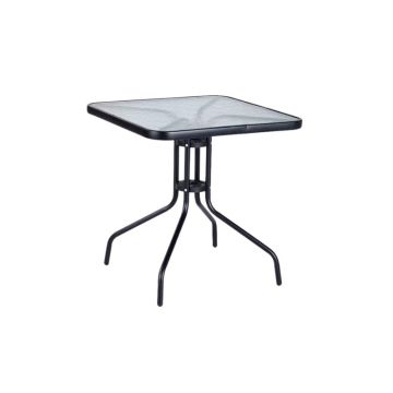Lauko stalas, juodas, 60 cm x 60 cm x 70 cm