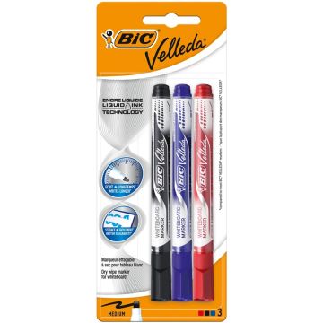 Permanentinis žymeklis Bic Velleda 905456, 3 vnt.