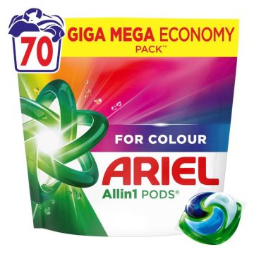 Skalbimo kapsulės Ariel All-in-1 PODS Color, 70 vnt.