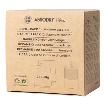 Drėgmės sugėriklio papildymas Absodry 2 x 600 g