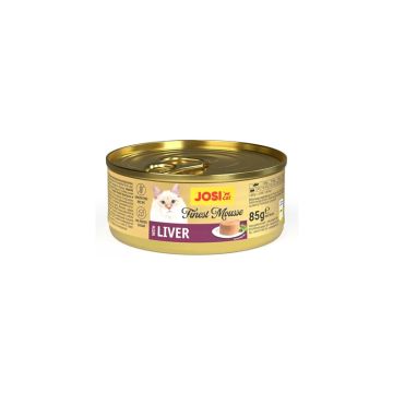 Šlapias kačių maistas JosiCat Mousse su kepenėlėm, 85G