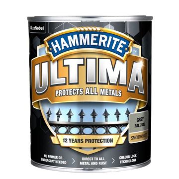 Metalo dažai Hammerite Ultima Matt, 2.2l pilka