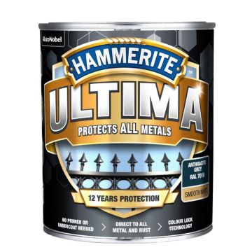 Metalo dažai Hammerite Ultima Matt, 2.2l, antracito