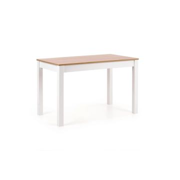 Virtuvinis stalas, rudas/baltas, 120 cm x 68 cm x 76 cm