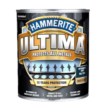 Metalo dažai Hammerite Ultima Matt, 2.2l, antracito