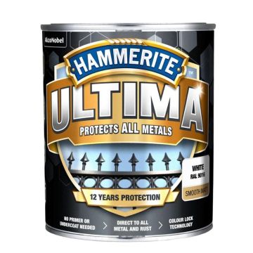 Metalo dažai Hammerite Ultima Matt, 2.2l balta