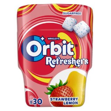 Kramtomoji guma ORBIT Refreshers braškių-citrinų 67g