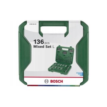 Antgalių ir grąžtų rinkinys Bosch, 136 vnt.