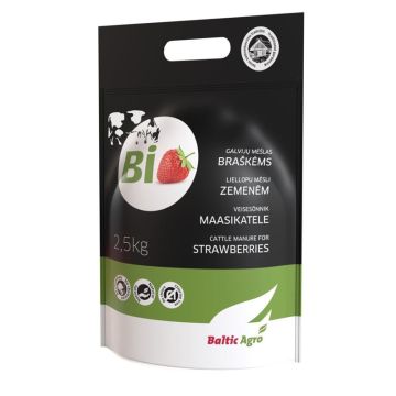 Galvijų mėšlas braškėms Baltic Agro, granuliuotos, 2.5 kg