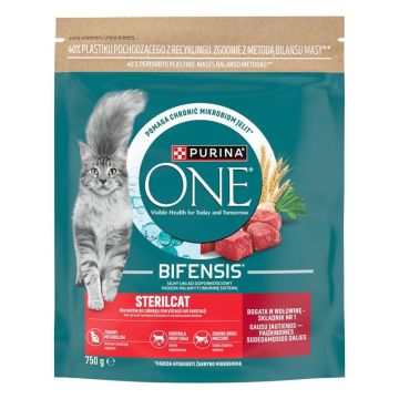 CAT FOOD ONE STERIL BEEF/WHEAT 750G