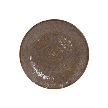Lėkštė desertinė Domoletti Brown arabic, Ø 19 cm, ruda