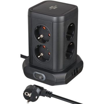  Buitinis ilgintuvas-stovas BRENNENSTUHL, 8 vietų, 3USB, 2 m