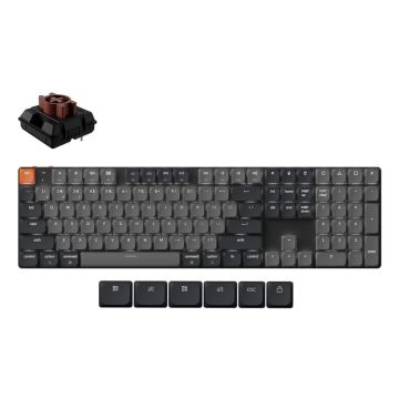Klaviatūra Keychron k5 k5, EN, juoda spalva.