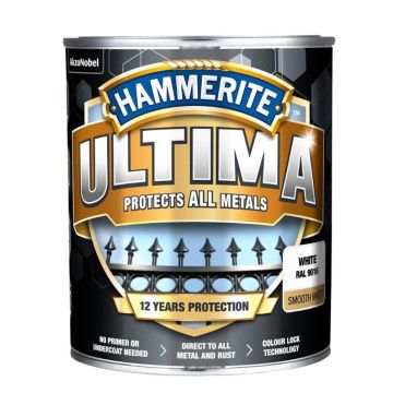 Metalo dažai Hammerite Ultima Matt, 2.2l balta