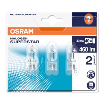 HALOGENINĖ LEMPA G9 33W 230V 3VNT