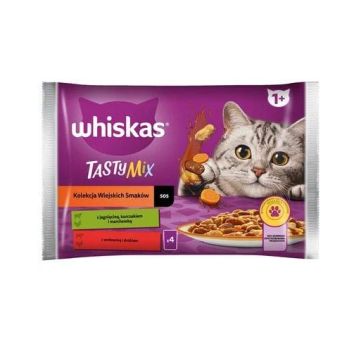 ĖDALAS KATEI WHISKAS TASTY MIX JAUT/PAUKŠ 4X85G