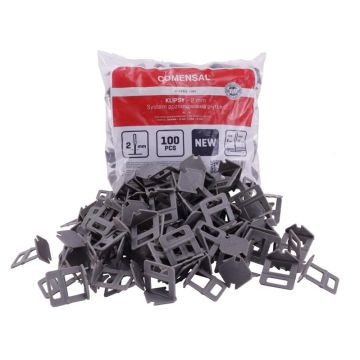 Plytelių lyginimo apkabos 2.0 MM 100VNT