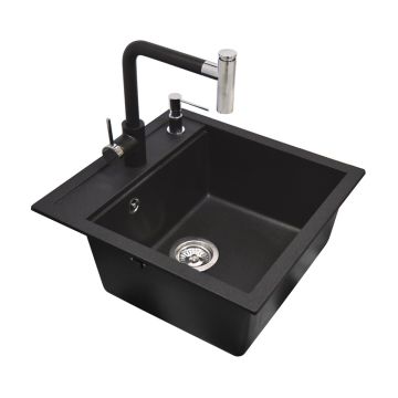 Plautuve Tesa su maišytuvu SQT100-601W-7783 juoda
