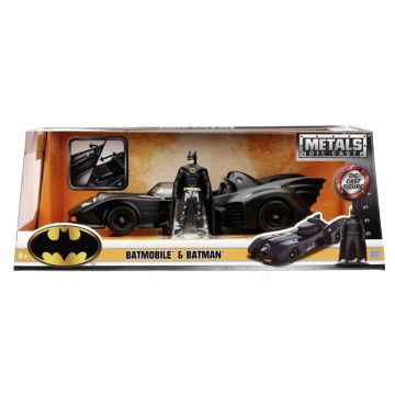 Žaislinis automobilis Metals Die Cast Batmobile and Batman