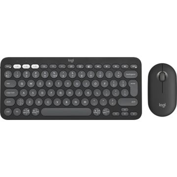 Klaviatūra Logitech Pebble 2 Combo, EN, grafito, belaidė