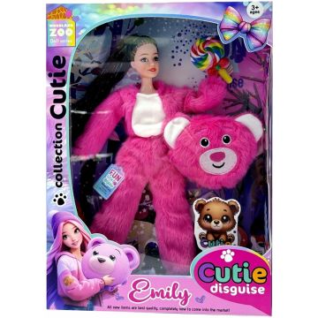 Lėlė Emily With Bear Costume QJ201C, 32 cm