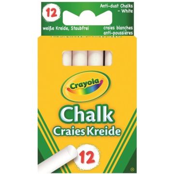 Kreida Crayola, balta, 12 vnt.