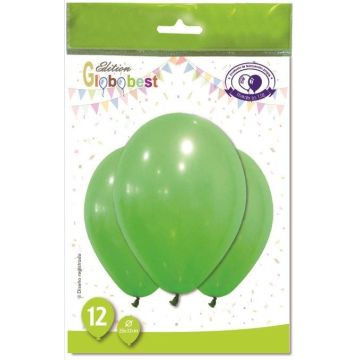 Balionai ovalūs, žali, D25 cm 12 vnt.