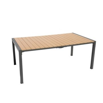 Lauko stalas Domoletti, rudas, 176 cm x 101 cm x 72 cm