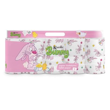 Tualetinis popierius Kartika Bunny 200l,10vnt, 3 sl