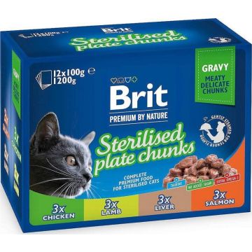 Maistas Brit Premium Sterilised 100gx12vnt